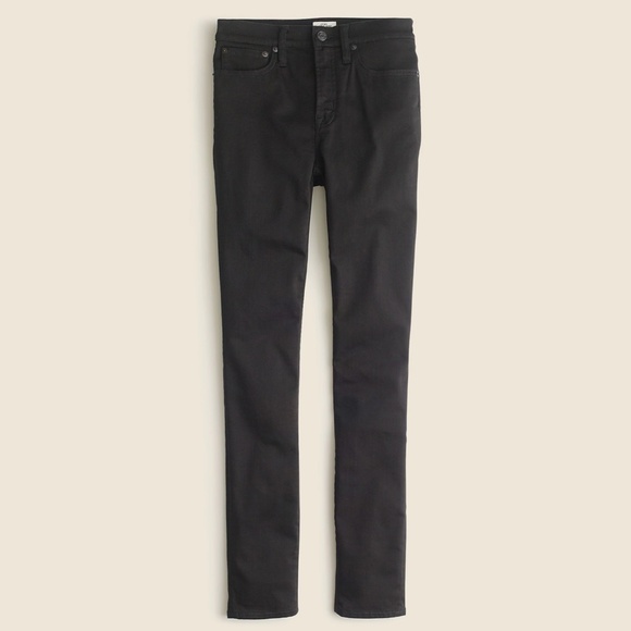 JCREW Size 25 9" Mid-Rise Stretchy Toothpick Jeans in New Black $128 H1878 - Picture 1 of 5